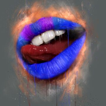 Blue lip online paint