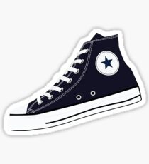All Star Inspired Hi Top Retro Sneaker in Navy Blue Sticker