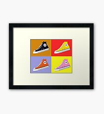 Pop Art All Star Inspired Hi Top Sneaker Framed Print