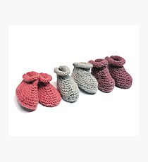 girls' knit slippers Photographic Print
