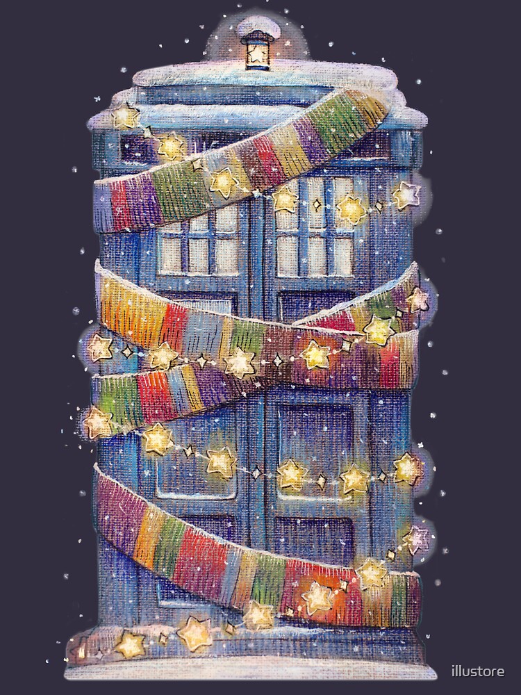 Christmas Police Box by illustore