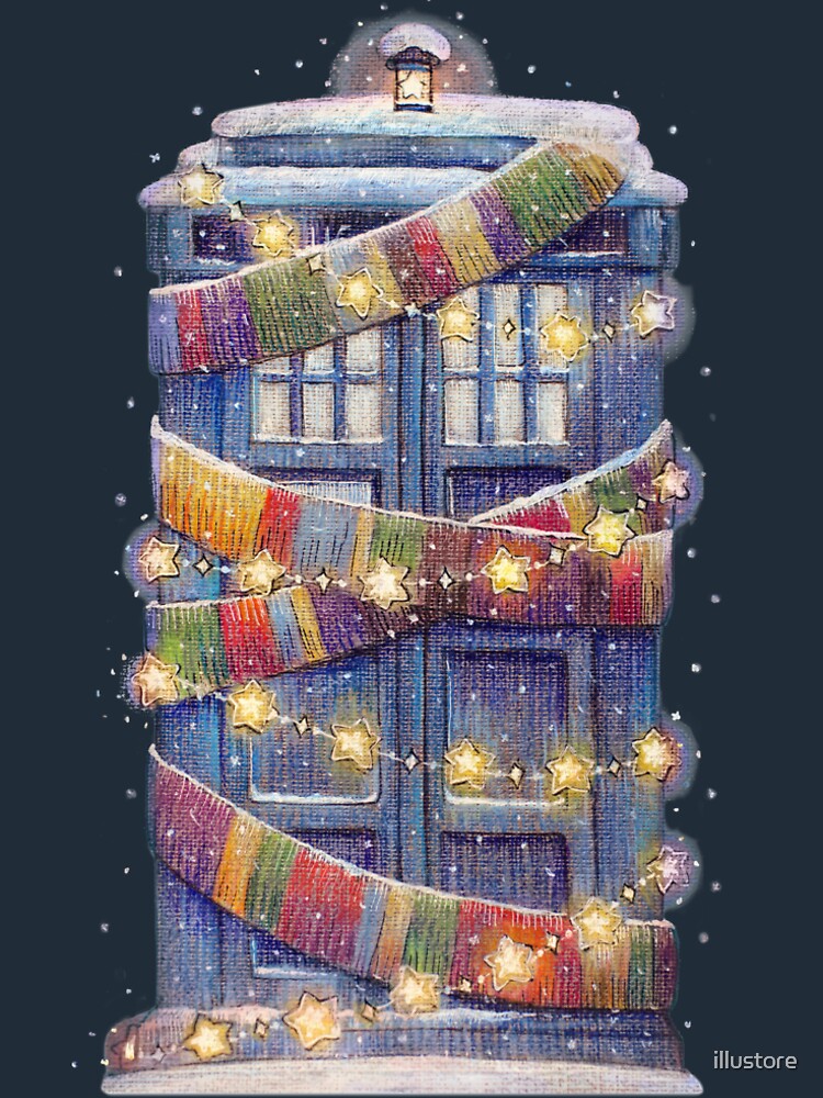 Christmas Police Box by illustore