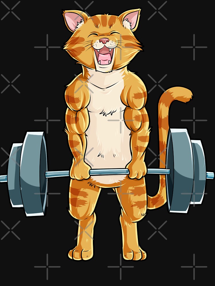 Cat Deadlift Powerlifting T Shirt Fitness Gym Lifting Weights Tee Gifts by LiqueGifts