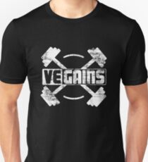 Vegains Vegan Muscle Power - Amazing Vegan Workout Gift Unisex T-Shirt