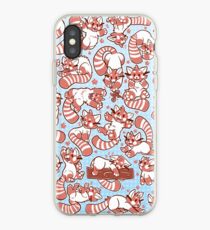 Red Panda all over pattern spread iPhone Case