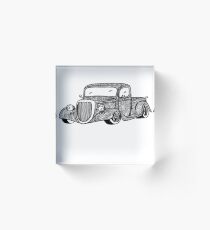 Classic Vehicle Mandala Art Acrylic Block