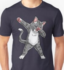 Abtupfendes Katzen-Hemd-lustige Katzen meme Kitty-Kätzchen-Tupfen-Katzen-Liebhaber-Geschenk-T-Shirt Slim Fit T-Shirt