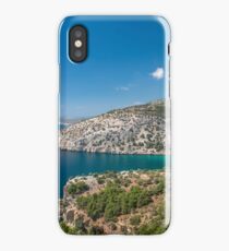 Island cliff wit turqoase color water iPhone Case/Skin