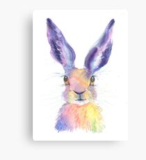 Rainbow Hare Canvas Print
