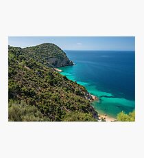 Island cliff wit turqoase color water Photographic Print