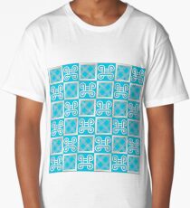 ethnic african pattern with Adinkra simbols Long T-Shirt