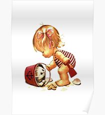 Child and cat Poster