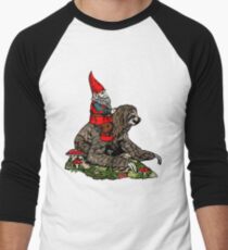 Gnome Riding a Sloth Men's Baseball ¾ T-Shirt