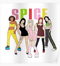 Spice girls illustration Poster