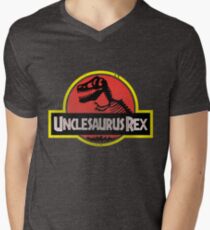 Unclesaurus Rex Funny Uncle T-shirt Men's V-Neck T-Shirt