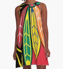 Native American Tribe Chicago American Blackhawks A-Line Dress