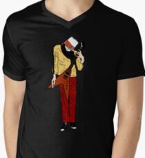 Camiseta de cuello en V Buckethead