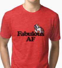 Fabulous AF Unicorn Tri-blend T-Shirt
