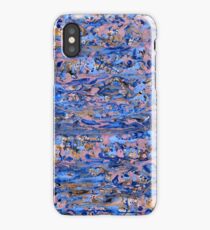 Abstract blue painting iPhone Case