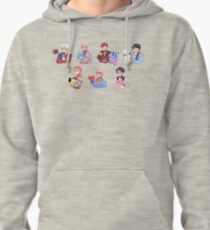BTS with their BT21 friends!!! Pullover Hoodie