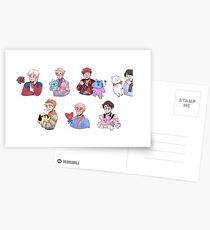 Postales BTS con sus amigos BT21 !!!