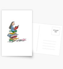 Matilda Roald Dahl Aquarellillustration Postkarten