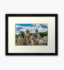 Fougeres castle in Bretagne, France, sunny day, tourism concept Framed Print