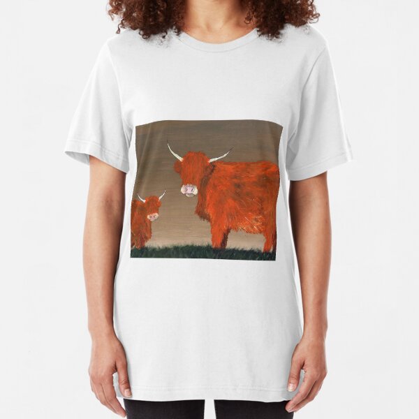 Highland Cow Slim Fit T-Shirt