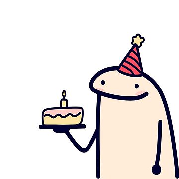 Flork cake Happy birthday meme Mounted Print for Sale by