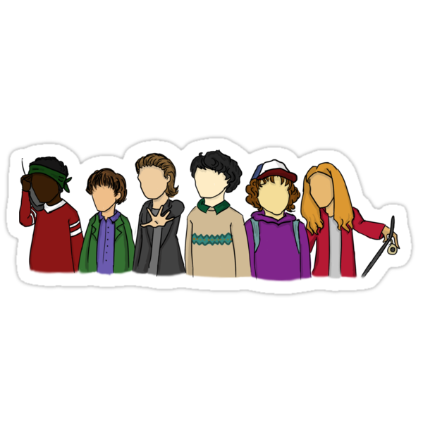 stranger things season 2 kids stickers by emily mino redbubble