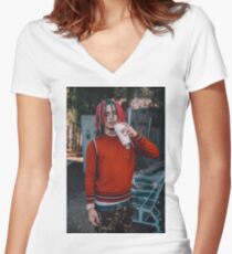 lil pump Women's Fitted V-Neck T-Shirt
