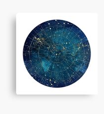 Star Map :: City Lights Canvas Print