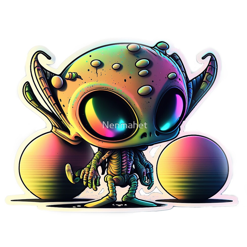 "Cute little alien stickers" by Nenmahet | Redbubble