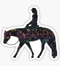 Western Horse Floral weibliche Reiter Sticker