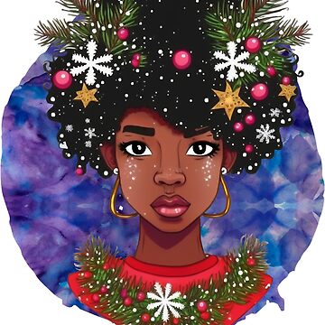 Black Girl Magic Merry Christmas African American Woman Xmas Poster for  Sale by Habeshadreams