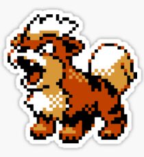 Pokemon retro sprite growlithe Sticker