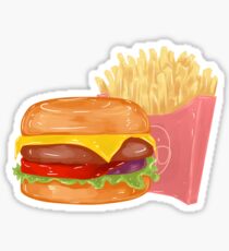 Cheeseburger and Fries Sticker