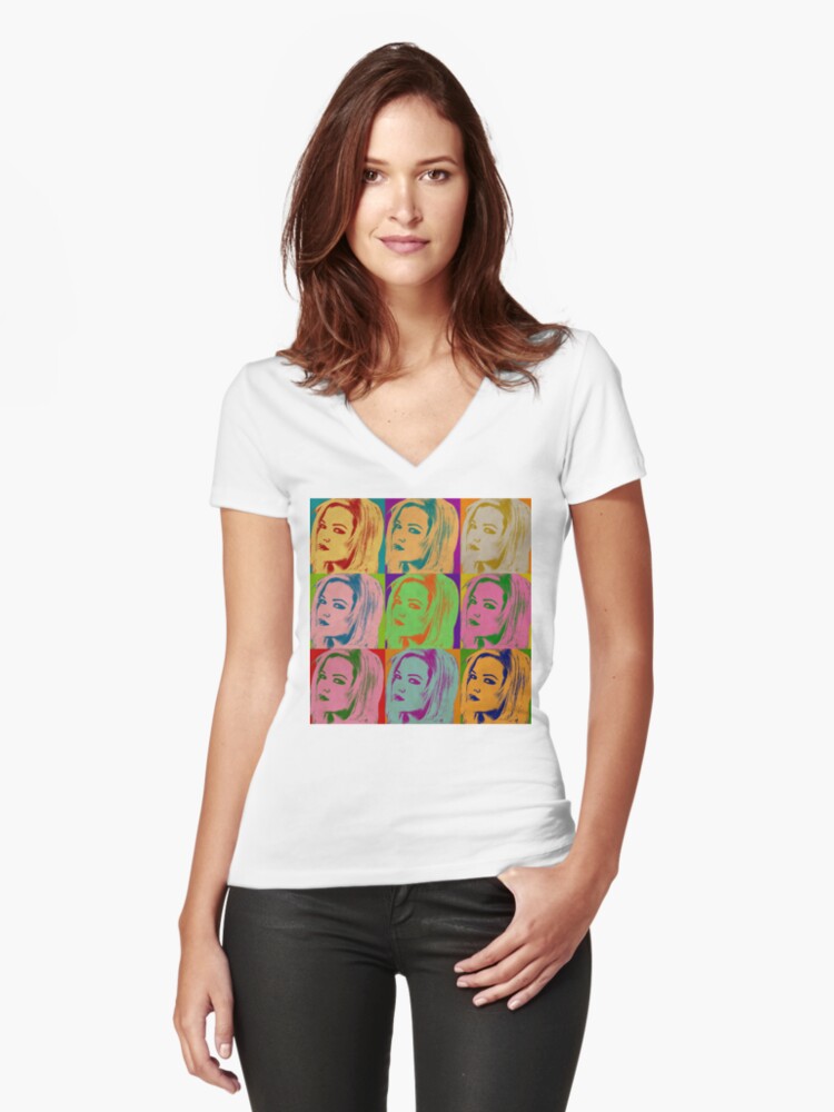 Alexis Texas Womens Fitted V Neck T Shirt Front Alexis Texas Womens Fitted V Neck T Shirt Front