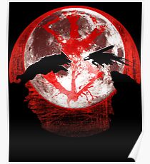 Blood moon guts and wolf Poster