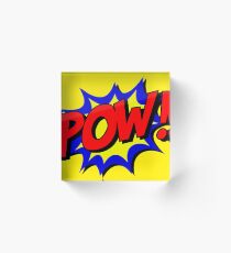 Superhero POW! Acrylic Block