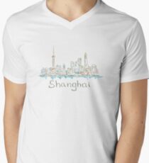 Shanghai Panorama V-Neck T-Shirt
