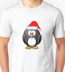 Cute Mr. Santa Penguin Emoji Unisex T-Shirt