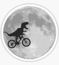 T-rex riding a bike Sticker