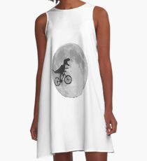 T-rex riding a bike A-Line Dress