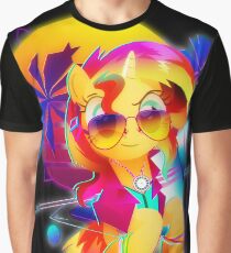 Synthwave Sunset Shimmer Graphic T-Shirt