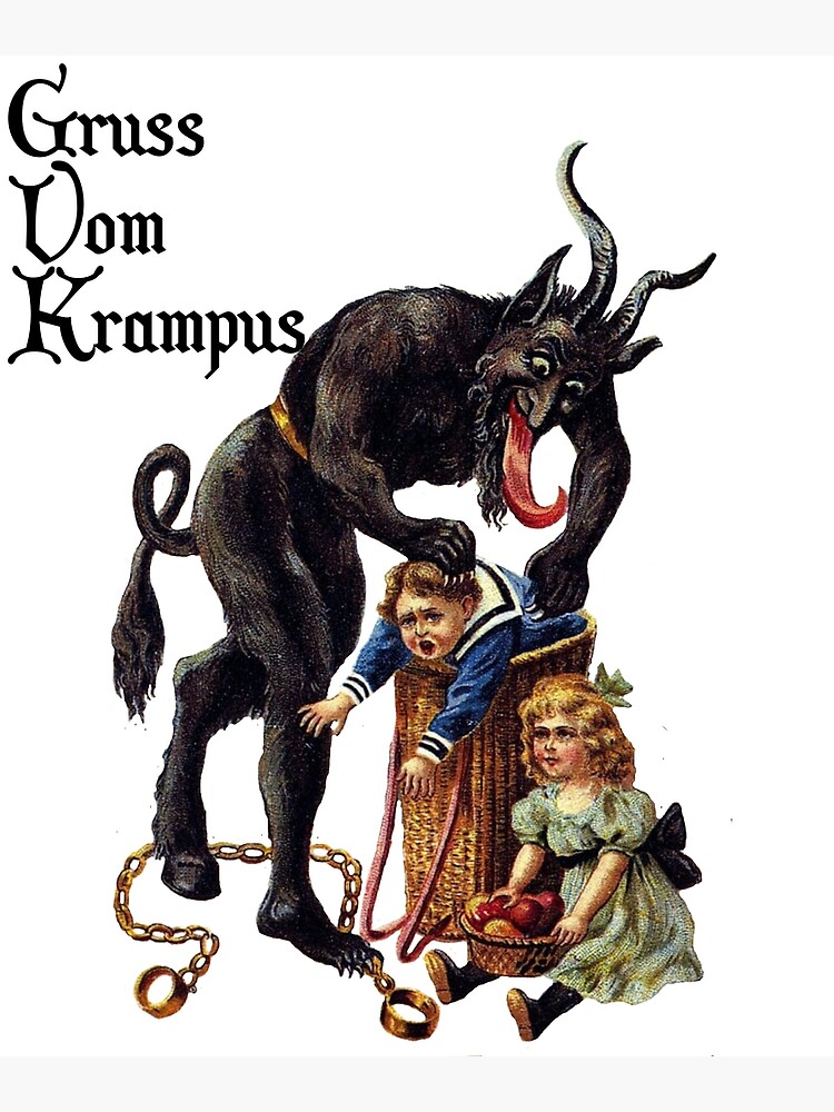 "Gruss Vom Krampus " Poster by teachertees Redbubble