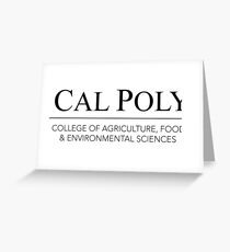 Cal Poly College of Agriculture, Food, and Environmental Sciences Black Greeting Card