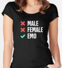 Funny Emo Design Women's Fitted Scoop T-Shirt