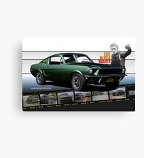 Steve McQueen Bullitt 1968 Ford Mustang Canvas Print