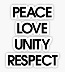 Peace Love Unity Respect (PLUR) Sticker
